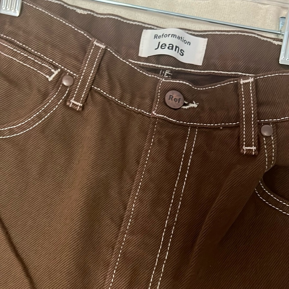 Reformation high rise cowboy pants